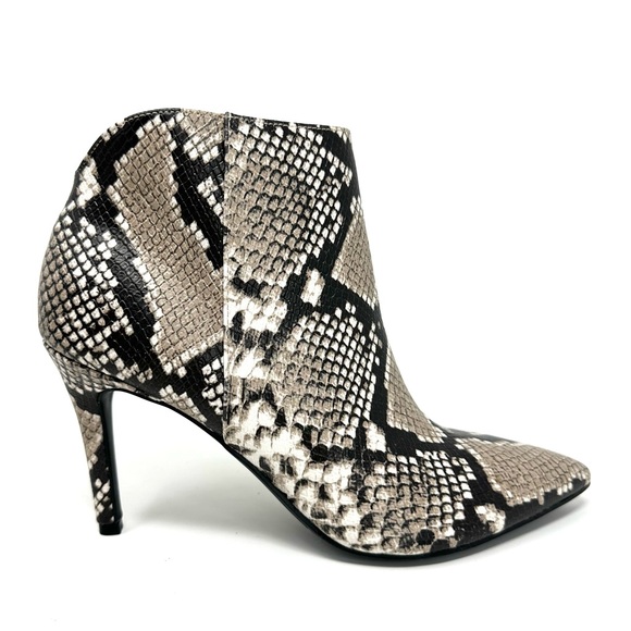 Nine West Finny Womens Snake High Heel Ankle Boots - Picture 3 of 13